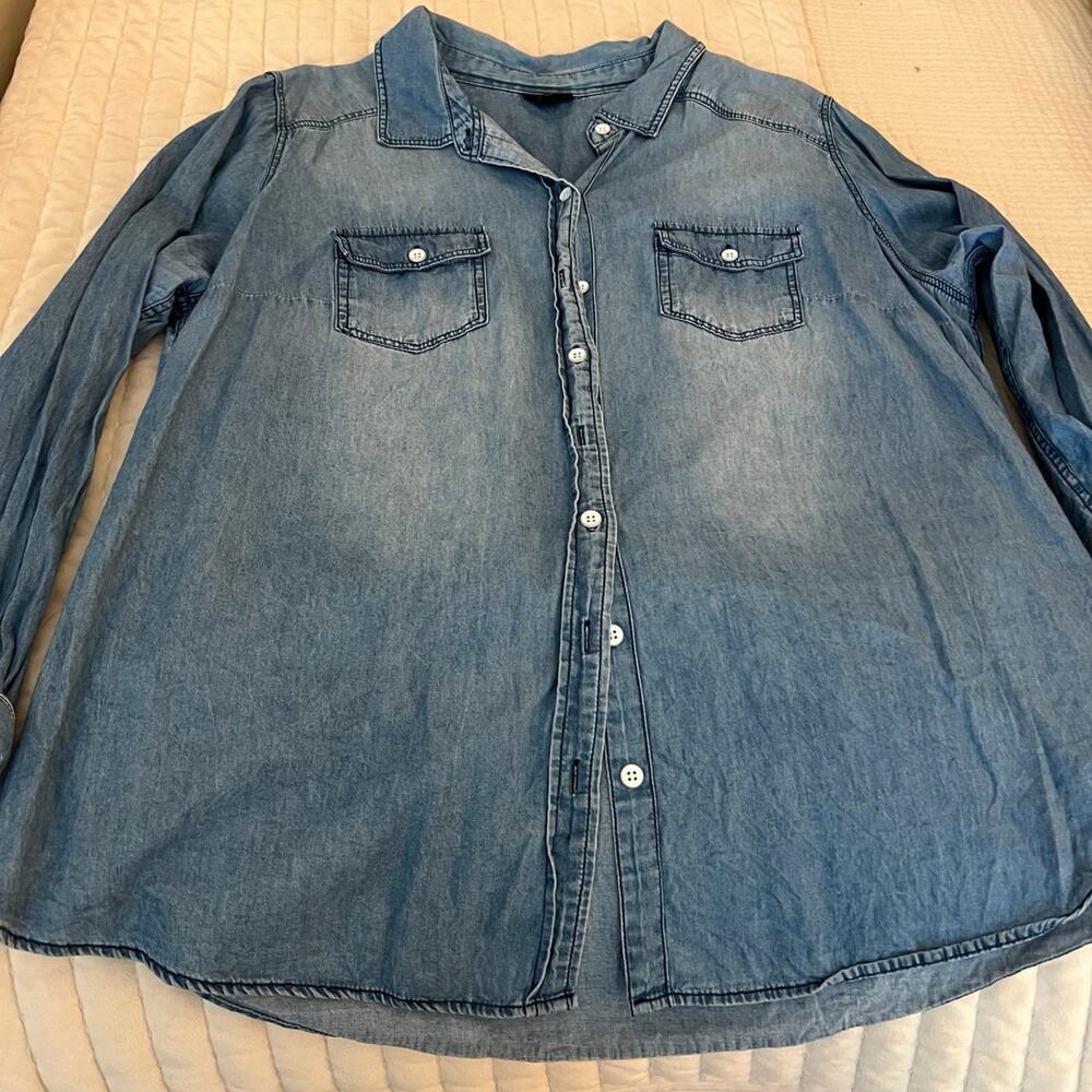 Torrid denim button down 1